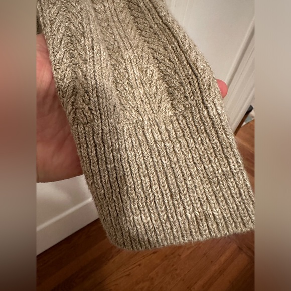J. Crew beige knit sweater with suede elbow patches - NWT - Size L - Picture 5 of 9